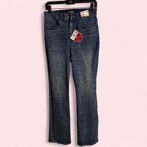Express Jeans Women 4R Blue Perfect Curves Barely Boot High Rise Stretch 2018